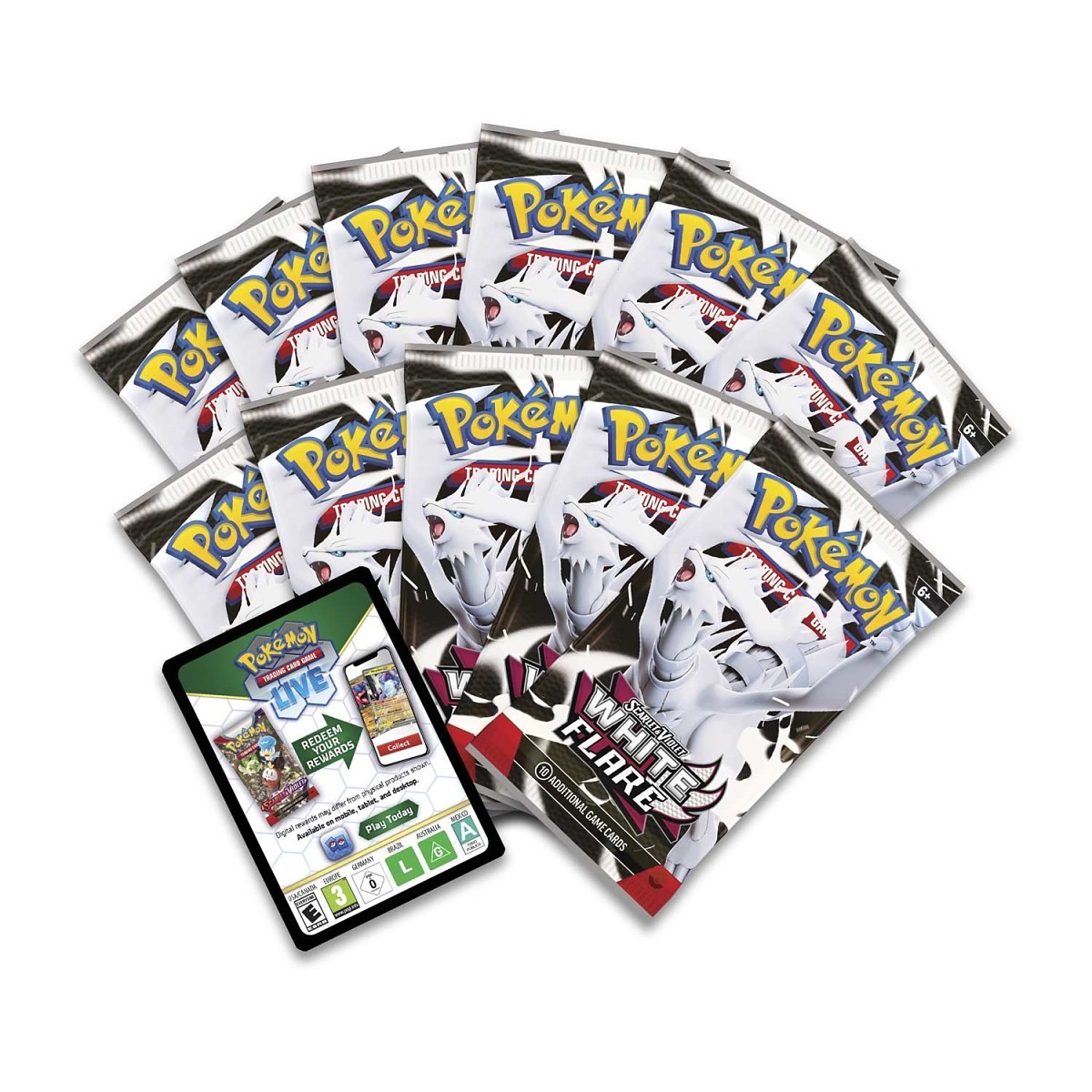 Pokémon TCG Scarlet & Violet—White Flare Pokémon Center Elite Trainer Box packaging artwork