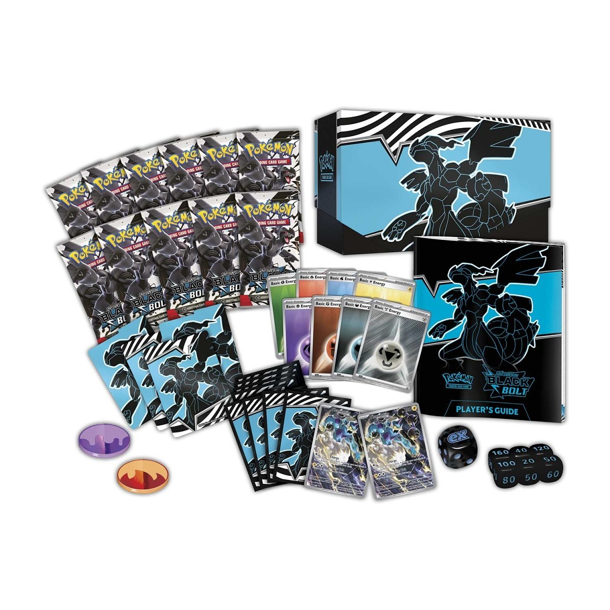 Pokémon TCG Scarlet & Violet—Black Bolt Pokémon Center Elite Trainer Box packaging with Thundurus promo card artwork