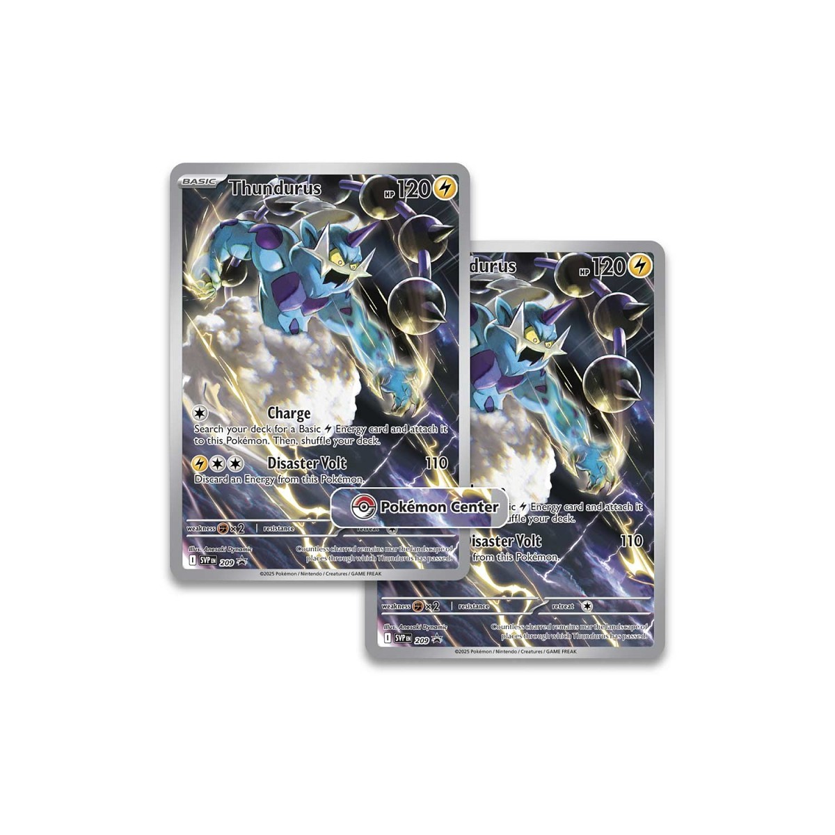 Pokémon TCG Scarlet & Violet—Black Bolt Pokémon Center Elite Trainer Box packaging with Thundurus promo card artwork