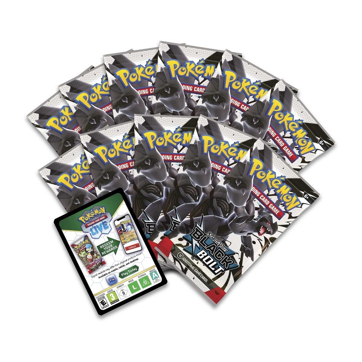 Pokémon TCG Scarlet & Violet—Black Bolt Pokémon Center Elite Trainer Box packaging with Thundurus promo card artwork