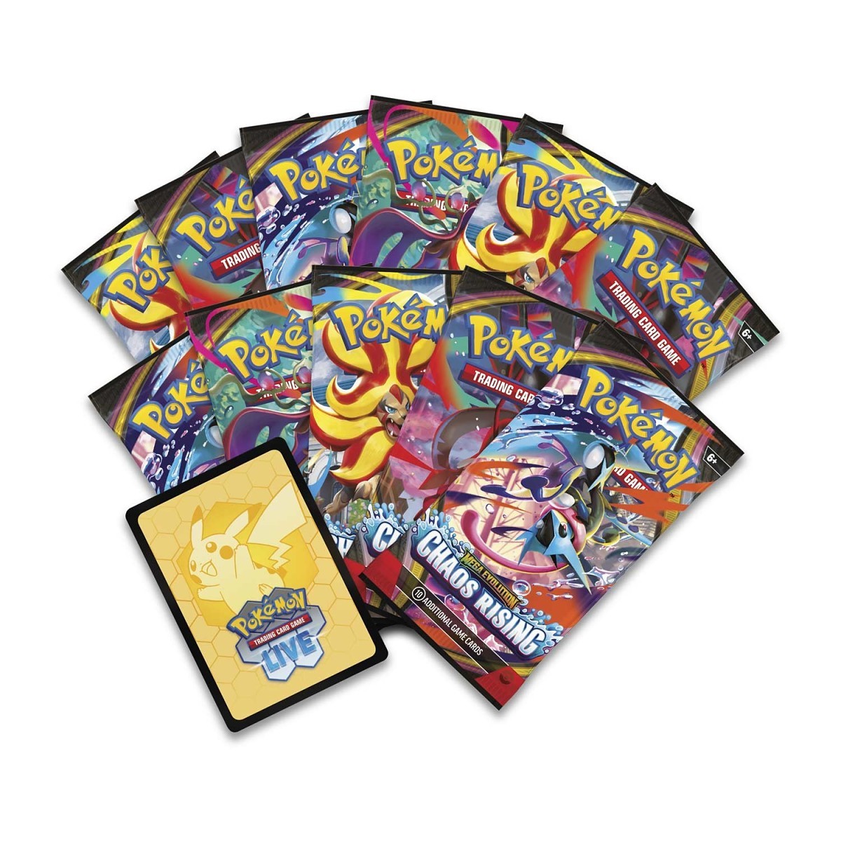 Pokémon TCG Mega Evolution—Chaos Rising Pokémon Center Elite Trainer Box packaging with Fennekin promo card artwork