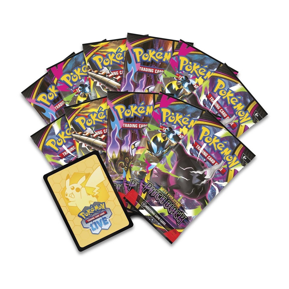 Pokémon TCG Mega Evolution—Pitch Black Pokémon Center Elite Trainer Box packaging with Zarude promo card artwork