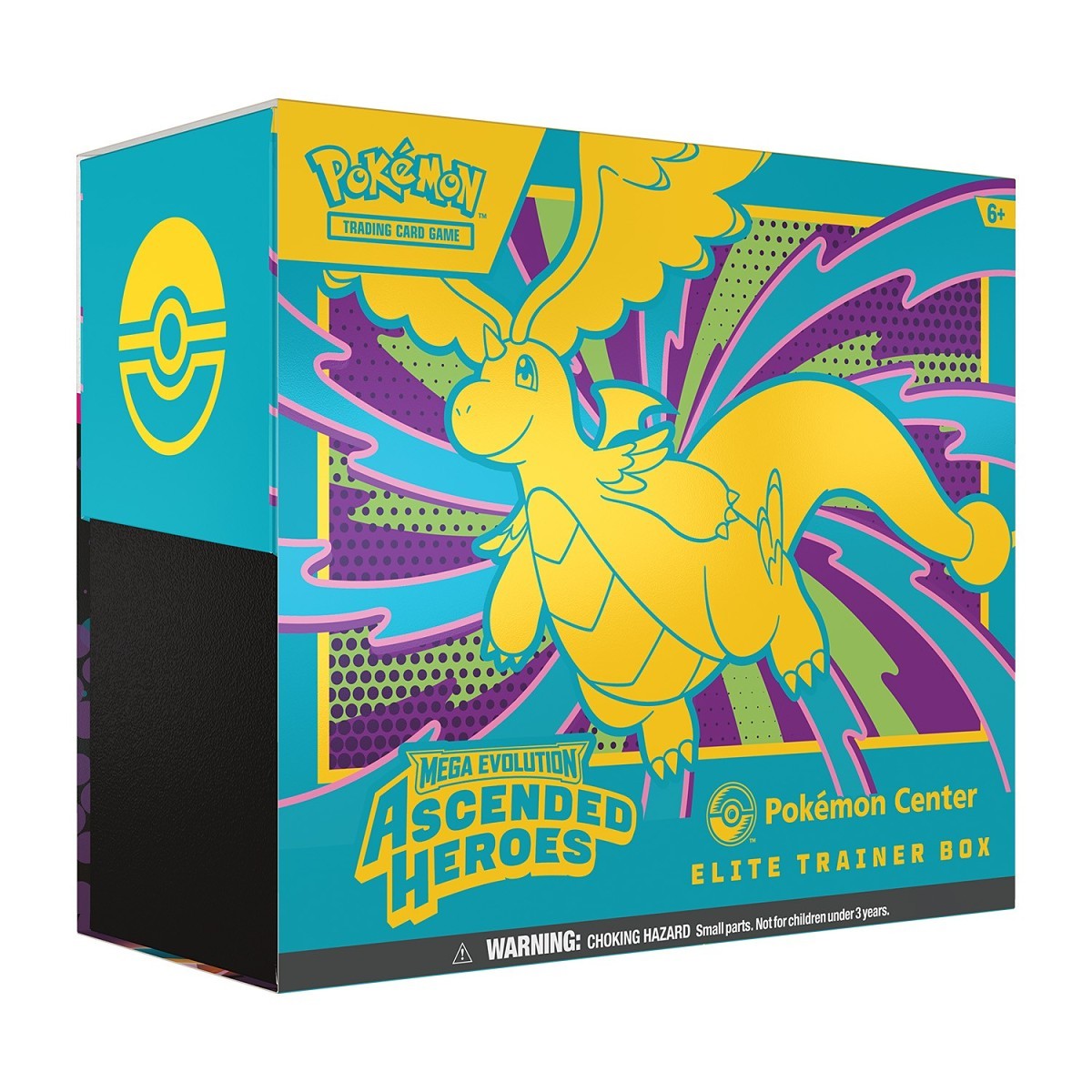 Pokémon TCG Mega Evolution—Ascended Heroes Pokémon Center Elite Trainer Box packaging with N's Zekrom promo card artwork