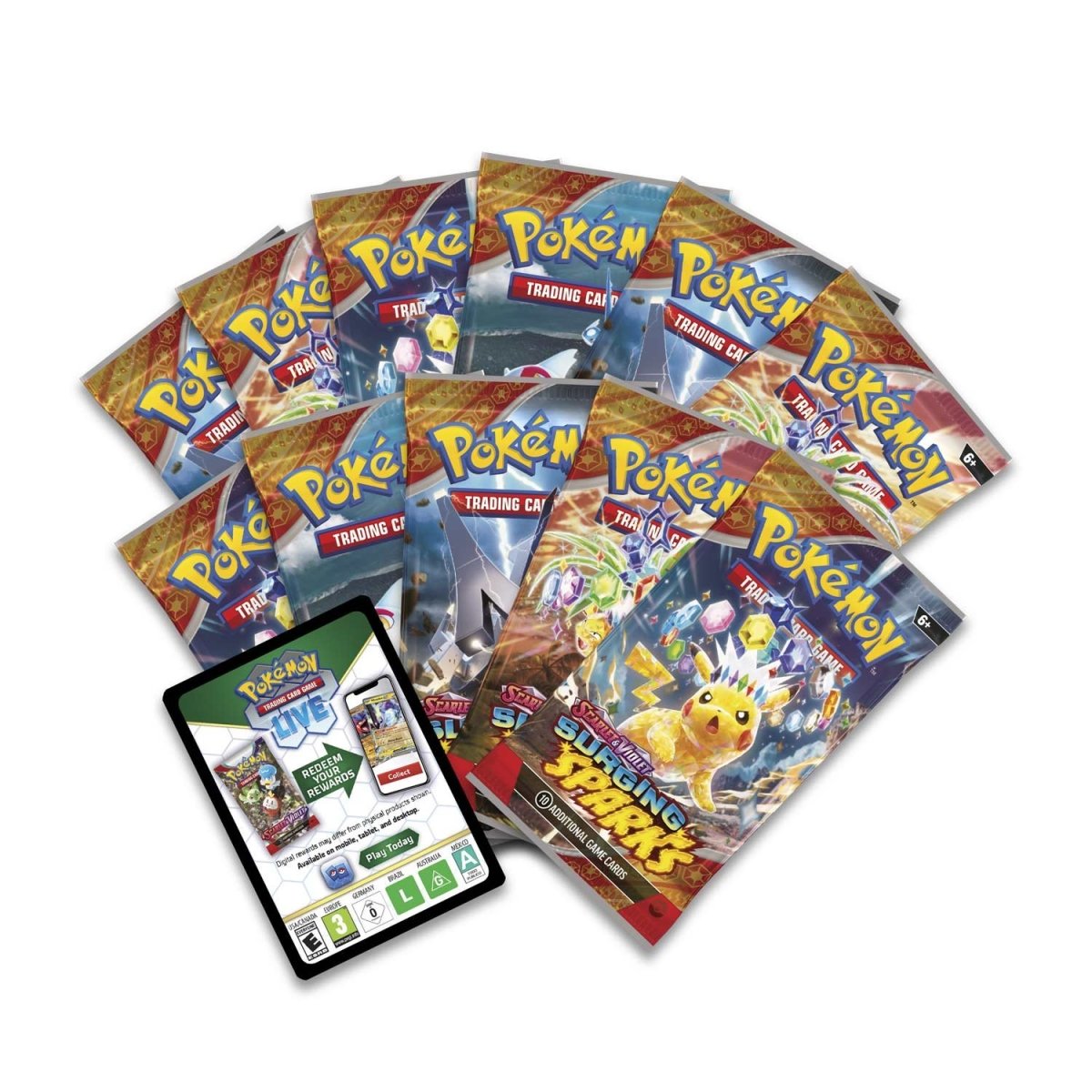 Pokémon TCG Scarlet & Violet—Surging Sparks Pokémon Center Elite Trainer Box packaging with Magneton promo card artwork