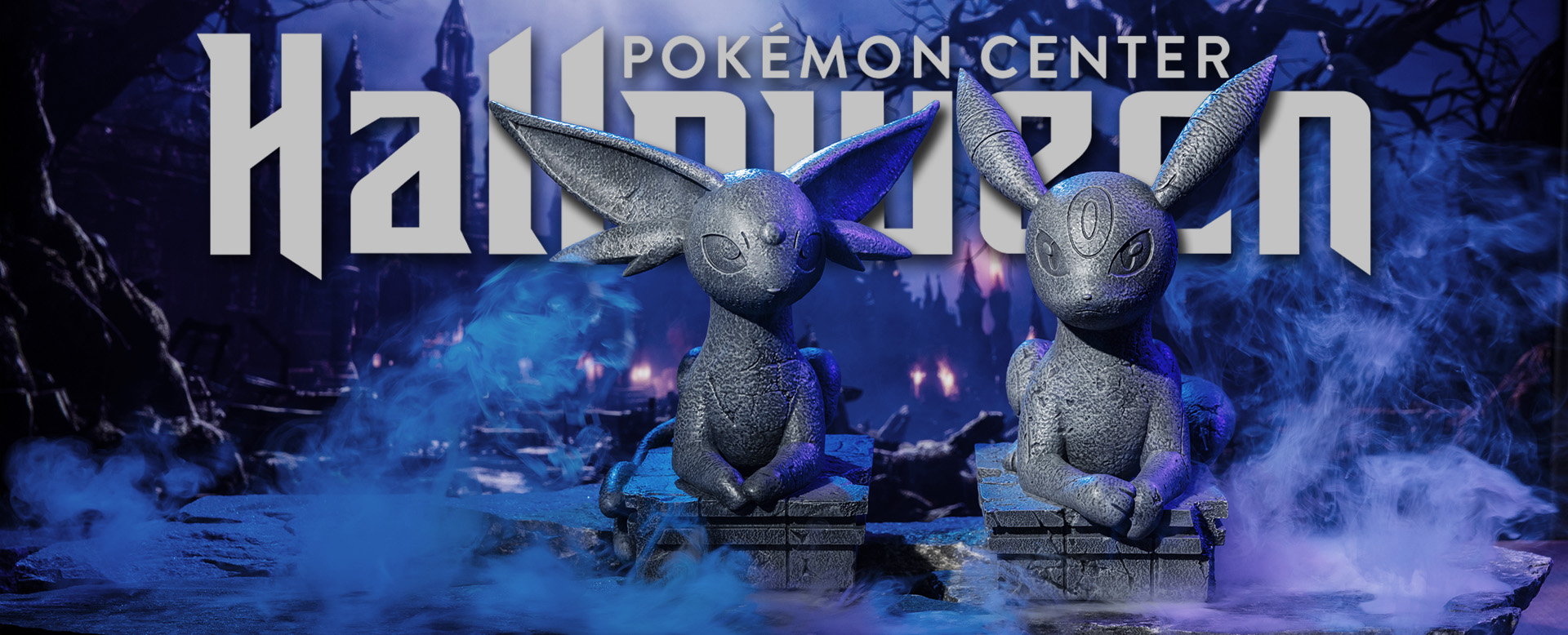 Pokémon Center Halloween 2026 collection featuring spooky-themed plush and apparel
